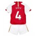 Maillot de foot Arsenal Benjamin White #4 Domicile vêtements enfant 2023-24 Manches Courtes (+ pantalon court)